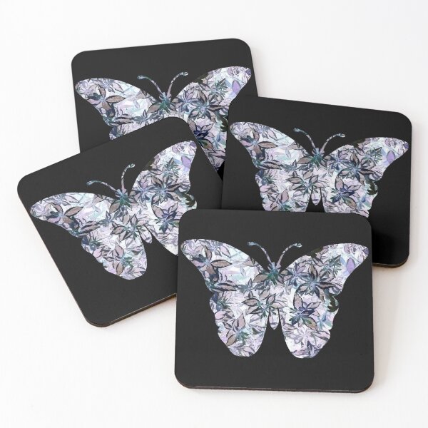Item preview, Abstract Leaves and Black Flowers designed and sold by ChibiKolossus.