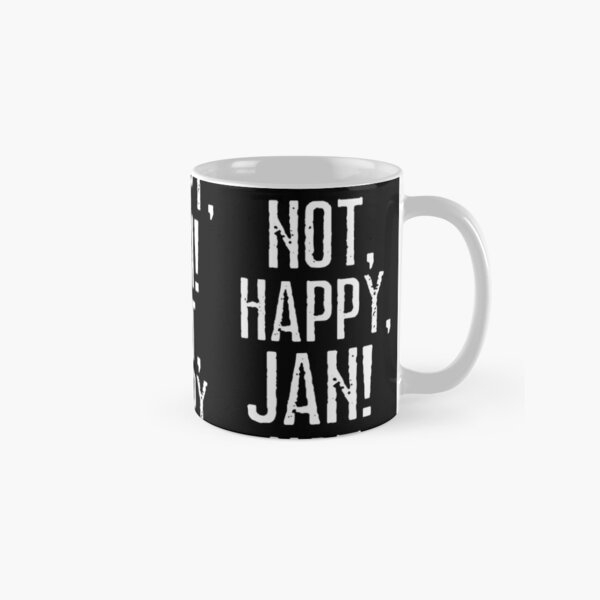Aperçu de l'œuvre Non, Happy, Jan ! Conception de texte uniquement. Texte blanc et vieilli. créée et vendue par JellyBeenzz.