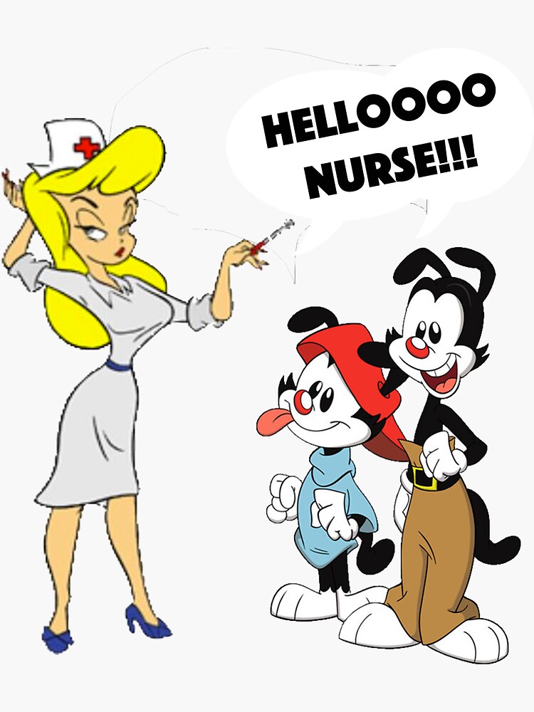 Helloooo Nurse Sticker For Sale By Thecartoonguy95 Redbubble