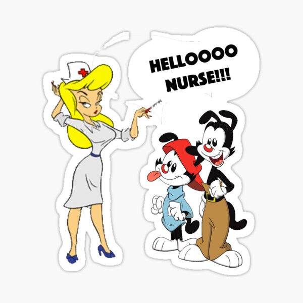 Helloooo Nurse Sticker For Sale By Thecartoonguy95 Redbubble