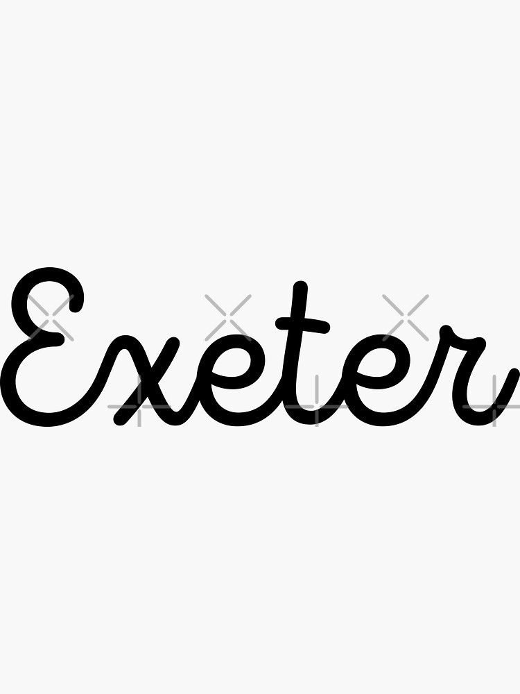 "Exeter" Sticker for Sale by Taumaturgo Redbubble