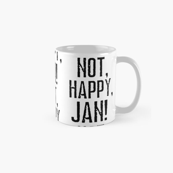 Aperçu de l'œuvre Non, Happy, Jan ! Conception de texte uniquement. Texte noir et vieilli. créée et vendue par JellyBeenzz.