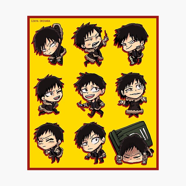 Aperçu de l'œuvre Durarara!! Affiche chibi Izaya Orihara créée et vendue par angsty-angst.