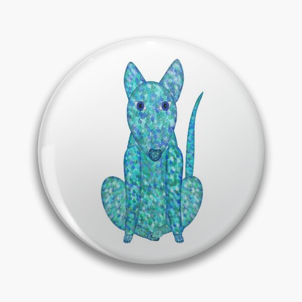 Item preview, Bull terrier in blue designed and sold by Pioooh.