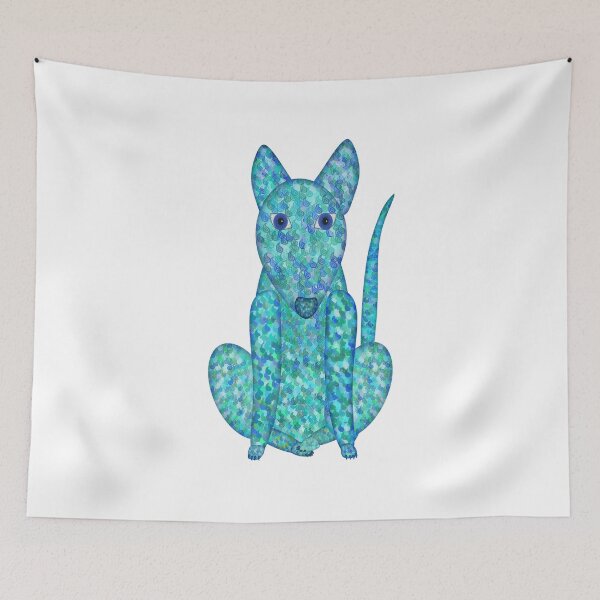 Item preview, Bull terrier in blue designed and sold by Pioooh.