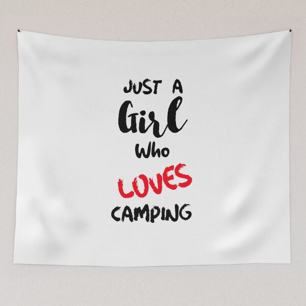 Item preview, Just A Girl Who Loves Camping Adventure Wildlife Hiking Happy Camper designed and sold by DiscGolfTees.