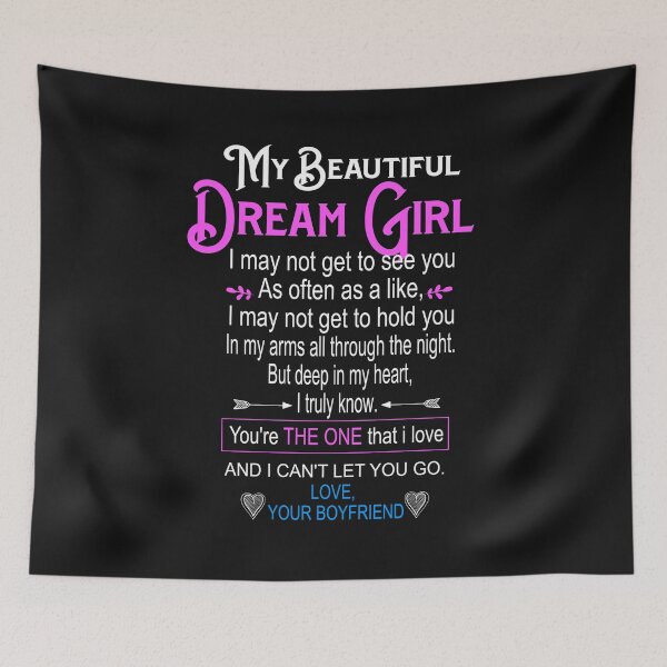 Item preview, My Beautiful  Dream Girl : Valentines Day Gifts for Girlfriend Sweetheart Wifey Wife Lover Girl Honey Couples Gifts for Girlfriend From Boyfriend designed and sold by NiceTee21.