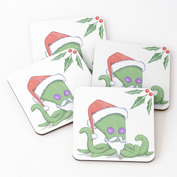 Item preview, Santa octopus toy christmas card design version two  designed and sold by Pittstop.