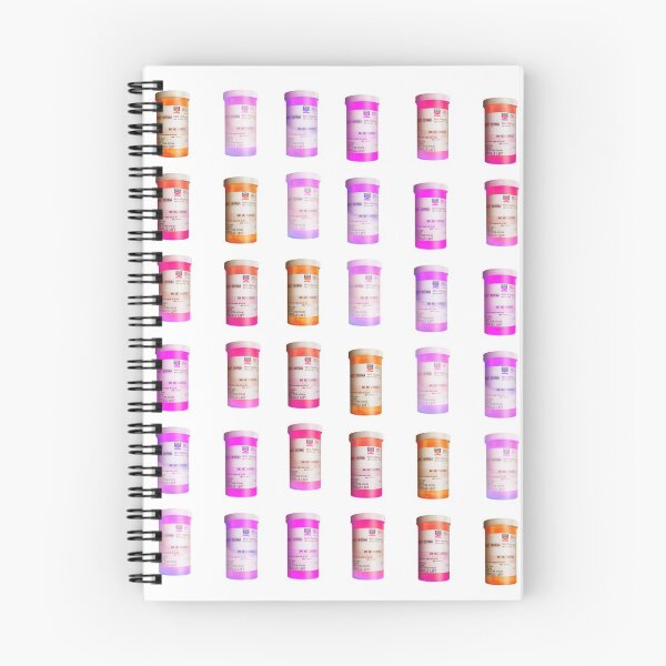 Item preview, Orange to Pink Pill Bottles designed and sold by TheFryingPan.