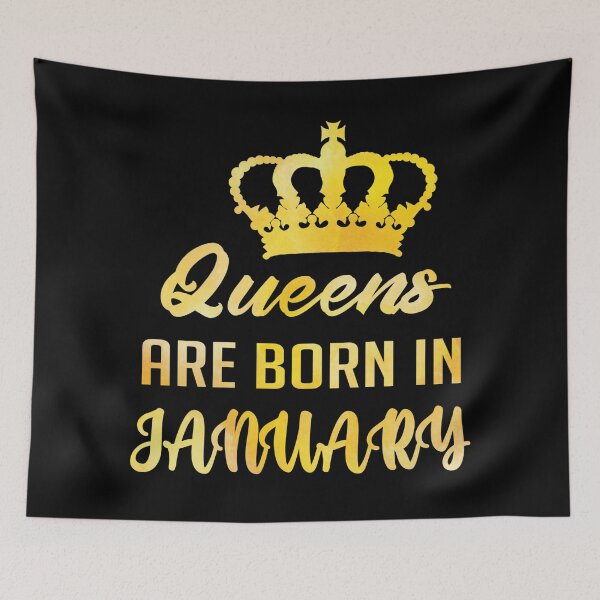Item preview, queens are born in january birthday quote designed and sold by crizzysketch.