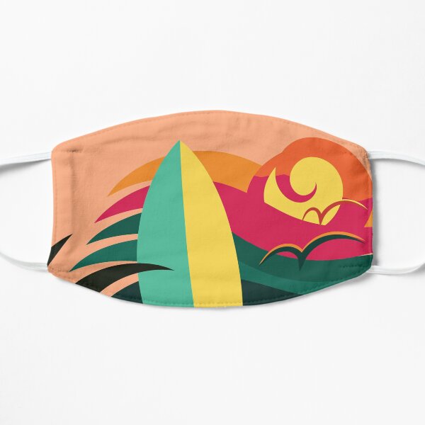 Venice beach California surf and skate paradise (colors) Mask