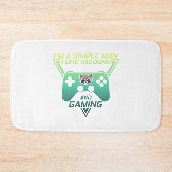 Item preview, I'M A SIMPLE MAN I LIKE RACCOONS AND GAMING, FUNNY GAMER RACCOONS LOVER designed and sold by TheFirstOne.