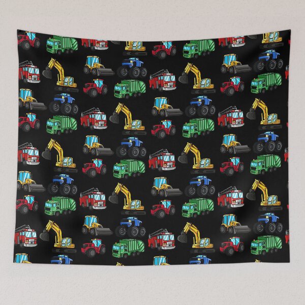 Item preview, Excavator fire engine tractor vehicles kids gift designed and sold by LuminOrb.