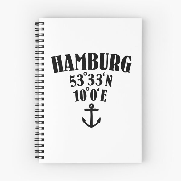 Item preview, Hamburg Koordinaten Längengrad Breitengrad Anker designed and sold by theshirtshops.