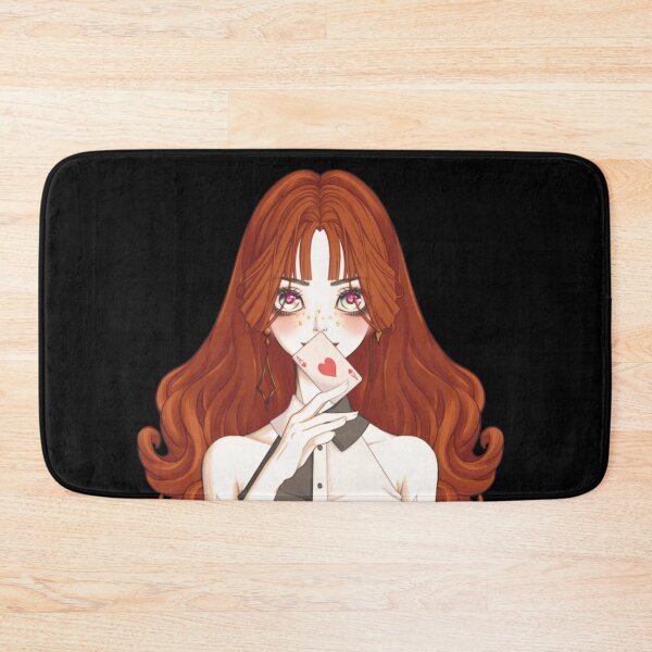 Item preview, beautiful character covering her mouth with card designed and sold by imbells.