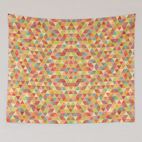 Item preview, RETRO GEOMETRIC TRIANGLES COLORFUL SEAMLESS  PATTERN designed and sold by CreativaArt-.