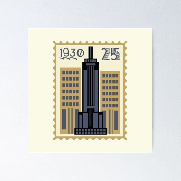 Item preview, Art Deco Stamp designed and sold by Cozy-Dreams.