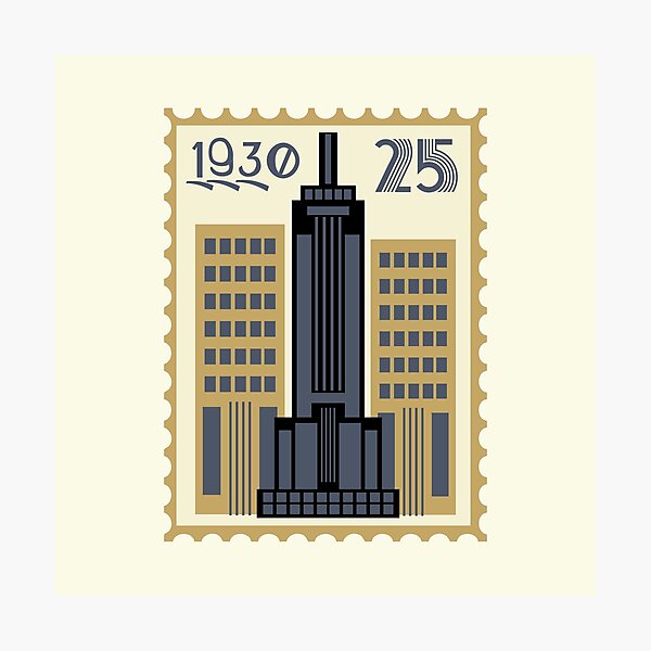 Item preview, Art Deco Stamp designed and sold by Cozy-Dreams.
