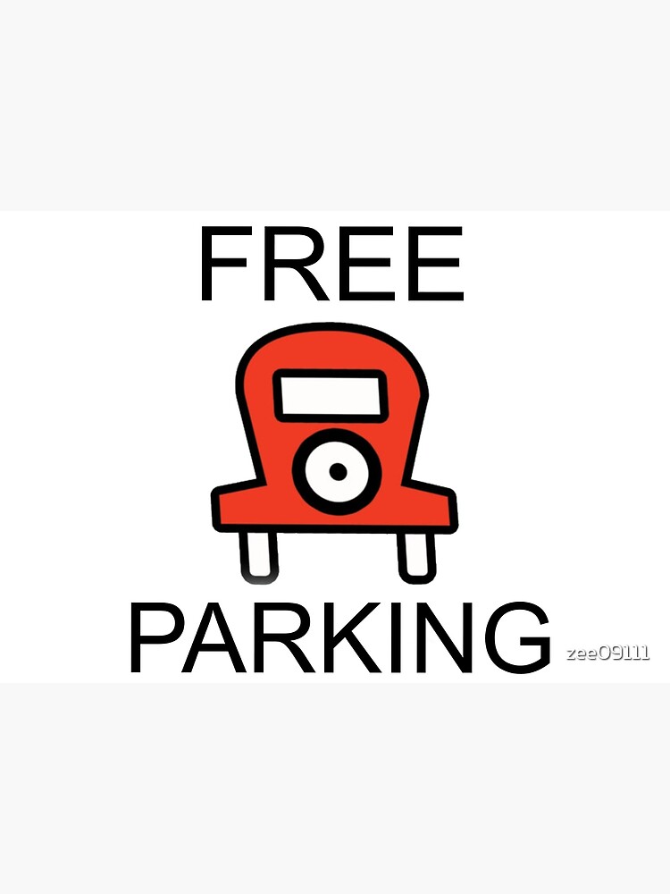 Free Parking Monopoly Postcard By Zee Redbubble