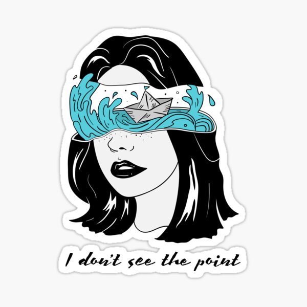Blindfolded woman Sticker for Sale by artwork-ty