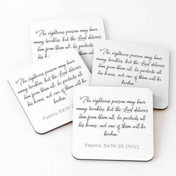 Item preview, Bibleverse Psalms 34: 19-20 (NIV) designed and sold by Siyona Wongkongkaew.
