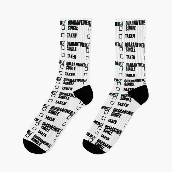 Item preview, Funny Single Taken Quarantined Green tick check box - Sleek black typography design designed and sold by Deegital18.