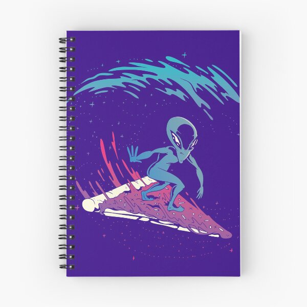 Item preview, Alien surfing on pizza slice in space designed and sold by Piztees.
