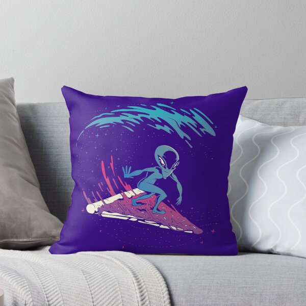 Item preview, Alien surfing on pizza slice in space designed and sold by Piztees.