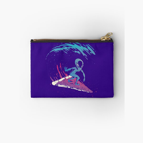 Item preview, Alien surfing on pizza slice in space designed and sold by Piztees.