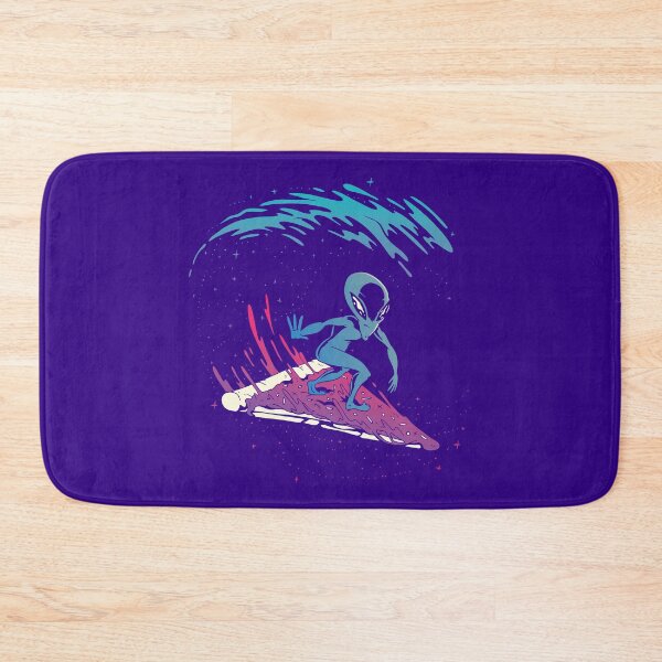 Item preview, Alien surfing on pizza slice in space designed and sold by Piztees.