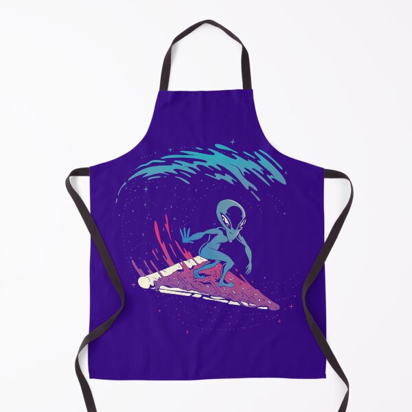 Item preview, Alien surfing on pizza slice in space designed and sold by Piztees.