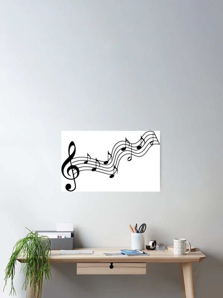Thumbnail 2 of 3, Poster, Musical Notes designed and sold by JBaystro.