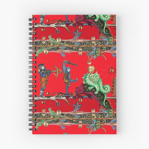 Item preview, WEIRD MEDIEVAL BESTIARY  WAR, KNIGHTS COMBATTING AGAINST HYBRID DRAGON IN RED designed and sold by BulganLumini.