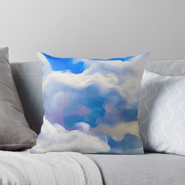 Item preview, Summer Sky - Abstract Digital Painting - Uplifting Colorful Blue and Purple Clouds Art designed and sold by PiperArtDesign.