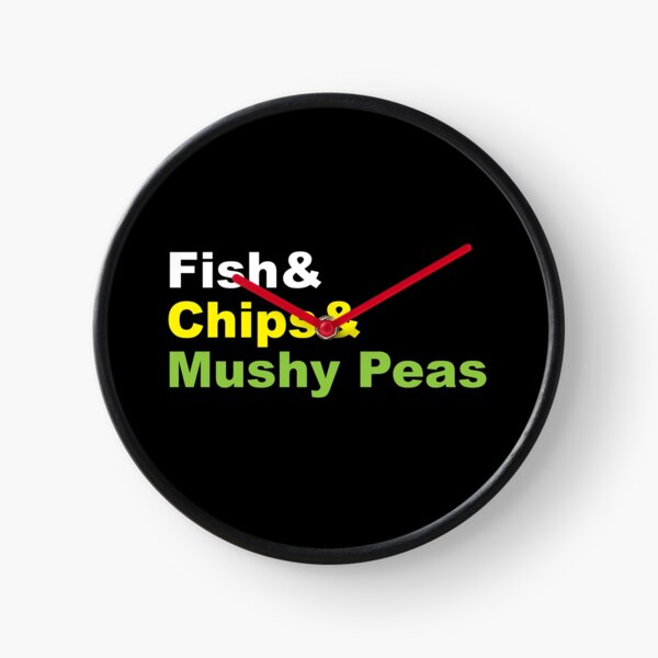 chips de poisson aux petits pois Horloge