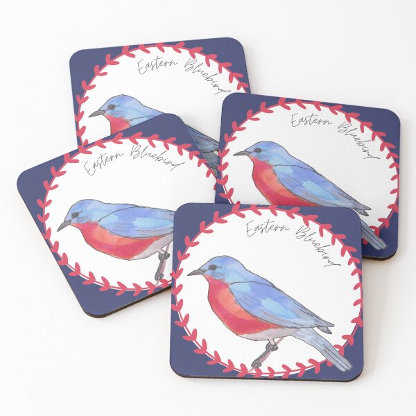 Item preview, Eastern Bluebird bird species logo bird art designed and sold by TheWaterBirds.