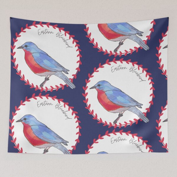 Item preview, Eastern Bluebird bird species logo bird art designed and sold by TheWaterBirds.