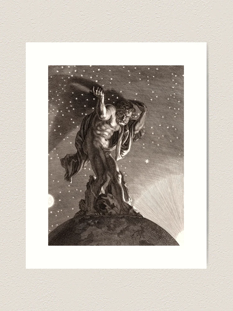 Atlas Supports the Heavens on His Shoulders by Bernard Picart