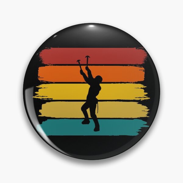 Item preview, Ice Climber - Mountaineer - Retro Brushed Stripes designed and sold by HeatherPore.