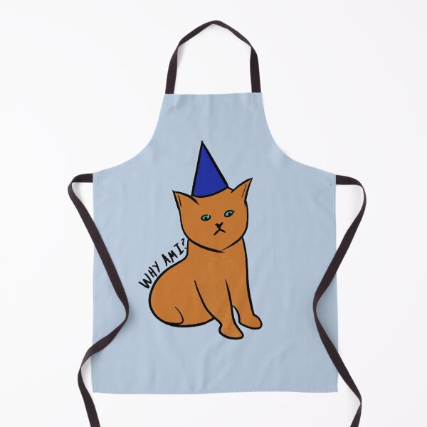 Item preview, Existential crisis cat but with a blue hat designed and sold by JellaDelta.