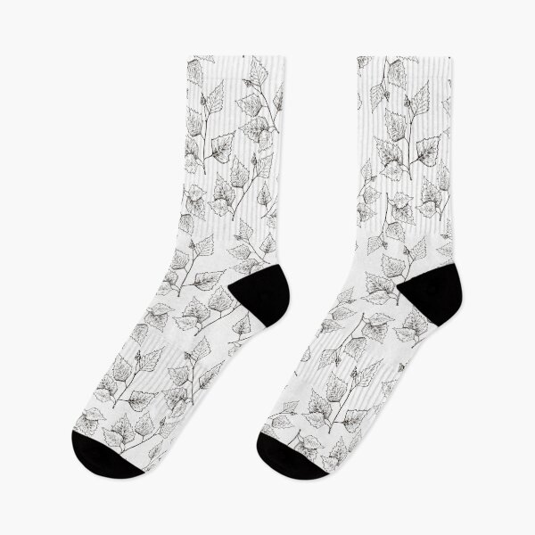 Item preview, Birch leaves. Hand drawn seamless pattern. Black and white designed and sold by Canatic.