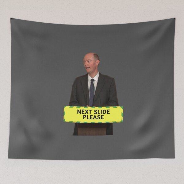 Item preview, Chris whitty - "next slide please" meme designed and sold by Alessandro Portavoce.