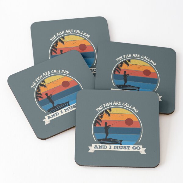 Item preview, The fish are calling and i must go vintage retro sunset designed and sold by Phoca Mobil.