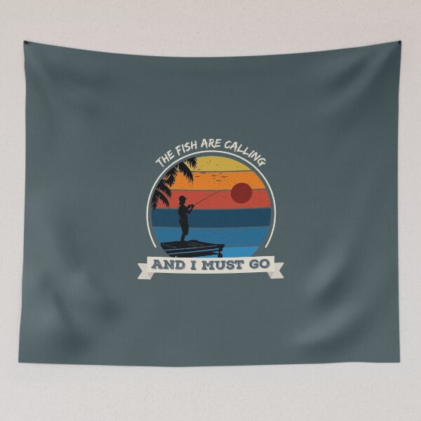 Item preview, The fish are calling and i must go vintage retro sunset designed and sold by Phoca Mobil.