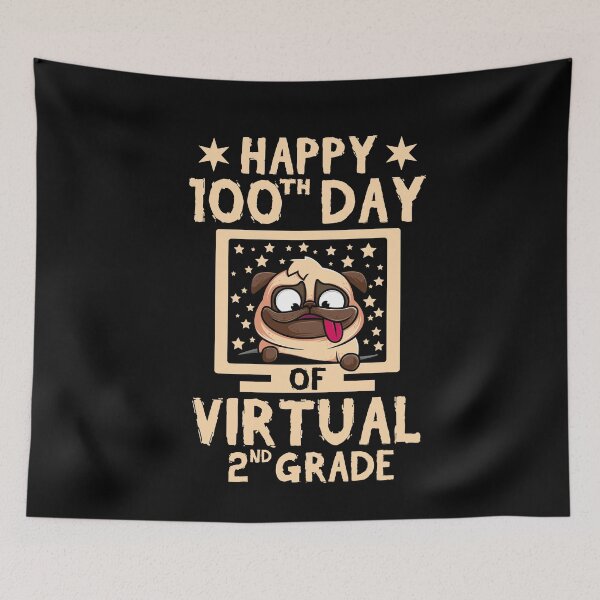 Item preview, Happy 100th Day Of Virtual 2nd Grade School 100 Days Teacher Student designed and sold by issambak.