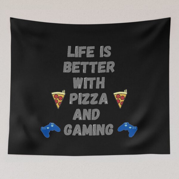Item preview, Life is better with pizza and gaming designed and sold by J--Designs.
