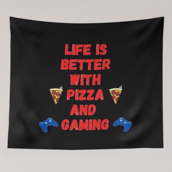 Item preview, Life is better with pizza and gaming designed and sold by J--Designs.