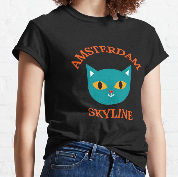 Amsterdam Skyline Cat Classic T-Shirt
