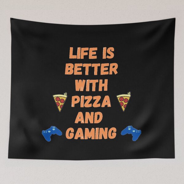 Item preview,  Life is better with pizza and gaming designed and sold by J--Designs.