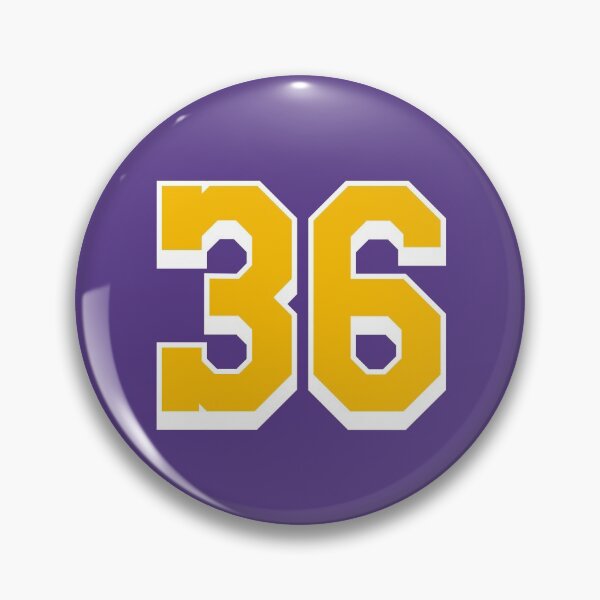 Item preview, 36 Yellow Number thirty-six Purple Basketball Jersey designed and sold by elhefe.